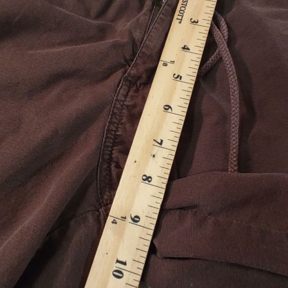 Prana Breathe Womens Cargo Brown Hiking Cinch Organic Cotton Shorts 10 - Picture 13 of 16